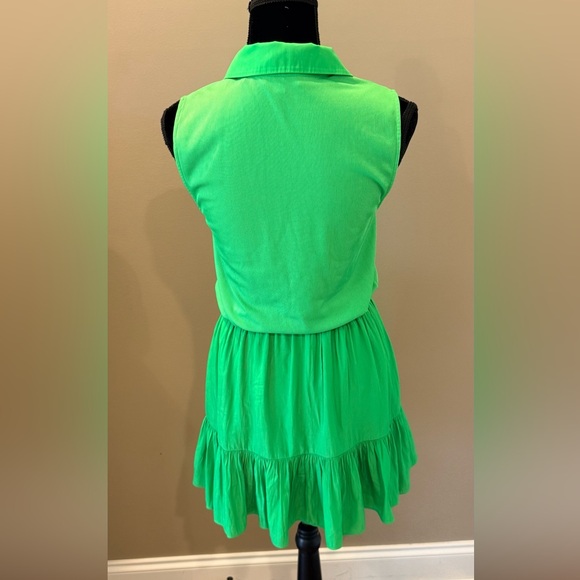 Women’s RAMY BROOK Odette sleeveless green mini Shirtdress- Size small - Picture 9 of 9